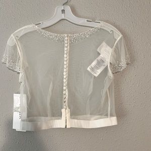 Off White bridal poncho